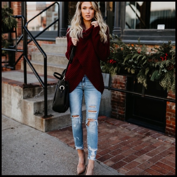 Button Cowl-Neck Sweater - Picture 5 of 7